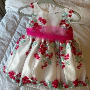 Formal pink floral dress- 12M